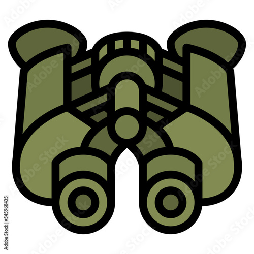 binoculars patrol army military icon