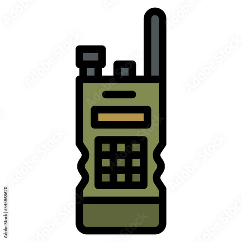 talkie walkie patrol army military icon