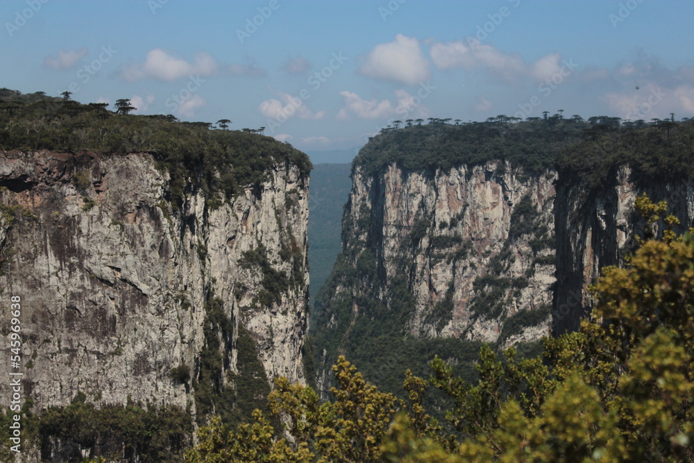 View of mountains and canyons 