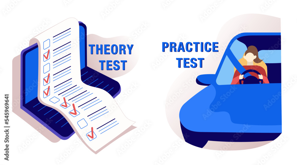 Driving school exams, theory and practice test. Pass the test online ...