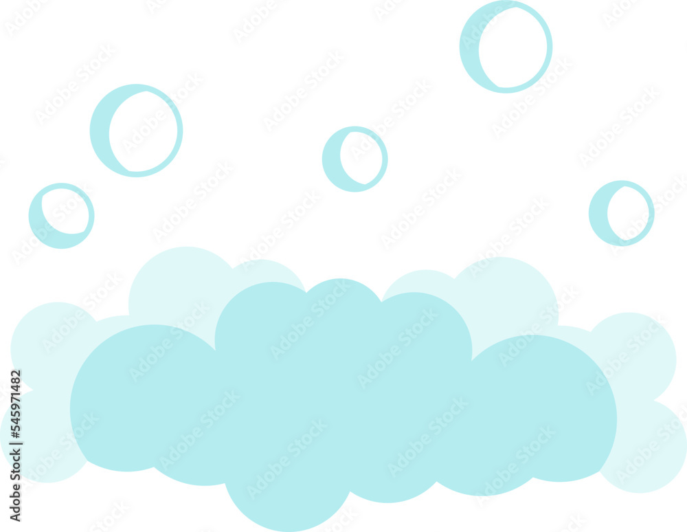 Foam and bubbles flat icon Care of pets Foam and bubbles flat icon Care of pets