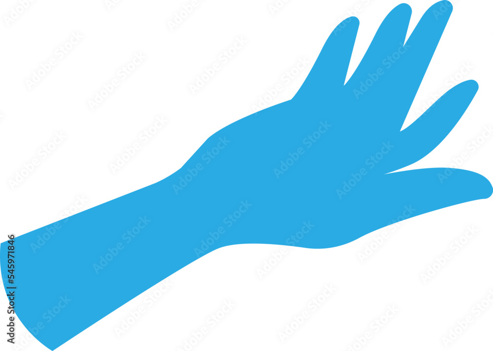 Doctor hand on protective glove flat icon Healthcare Doctor hand on protective glove flat icon Healthcare