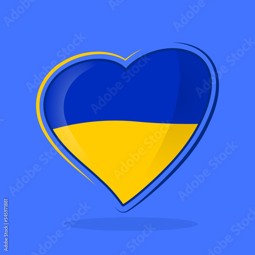 heart in the colors of the Ukrainian flag Free Download heart in the colors of the Ukrainian flag - GFXLoad