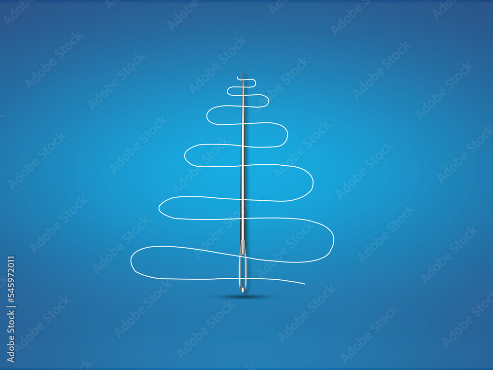 Needle and Thread Christmas Tree, New Year and Christmas Decorations Idea Needle and Thread Christmas Tree, New Year and Christmas Decorations Idea