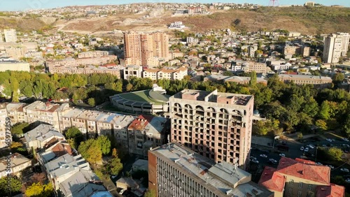 Sunny Yerevan with Ararat background photo