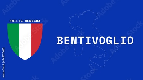 Fotografie Bentivoglio: Illustration mit dem Ortsnamen der italienischen Stadt Bentivoglio
