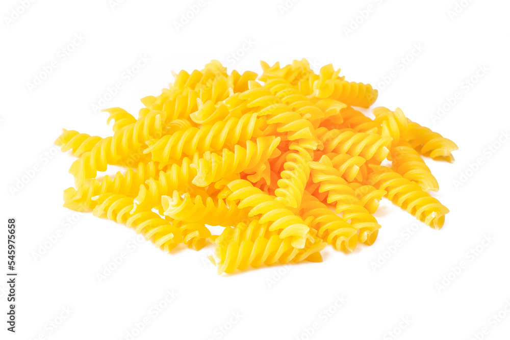Pile of raw italian fusilli pasta Pile of raw italian fusilli pasta