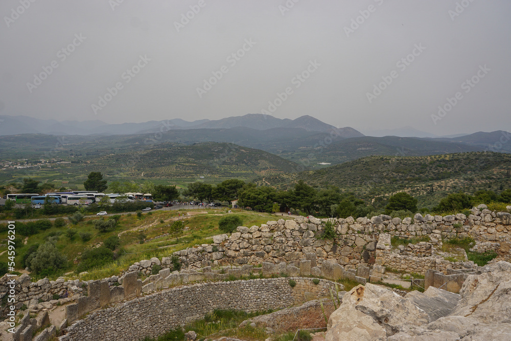 Mycenae, Greece: An archaeological site near Mykines, on the Peloponnese, Mycenae was a major center of Greek civilization in the 2nd millennium BC.