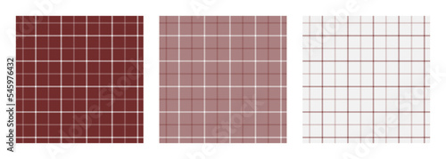 Set of tattersall plaid seamless surface pattern