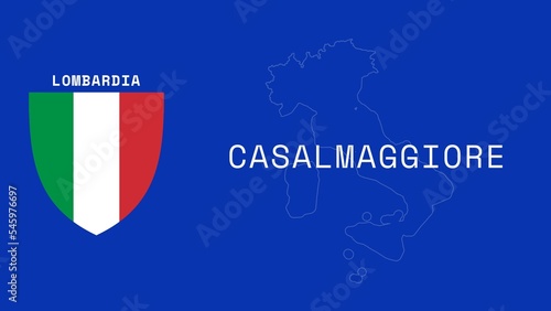 Casalmaggiore: Illustration mit dem Ortsnamen der italienischen Stadt Casalmaggiore in der Region Lombardia photo