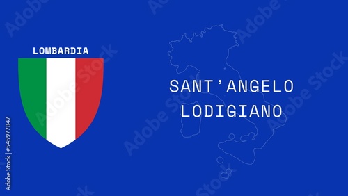 Sant’Angelo Lodigiano: Illustration mit dem Ortsnamen der italienischen Stadt Sant’Angelo Lodigiano in der Region Lombardia photo