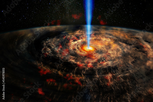 Destructive hurricane of an exploding catastrophic planet. Elements of this image furnished by NASA.