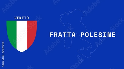 Fratta Polesine: Illustration mit dem Ortsnamen der italienischen Stadt Fratta Polesine in der Region Veneto photo