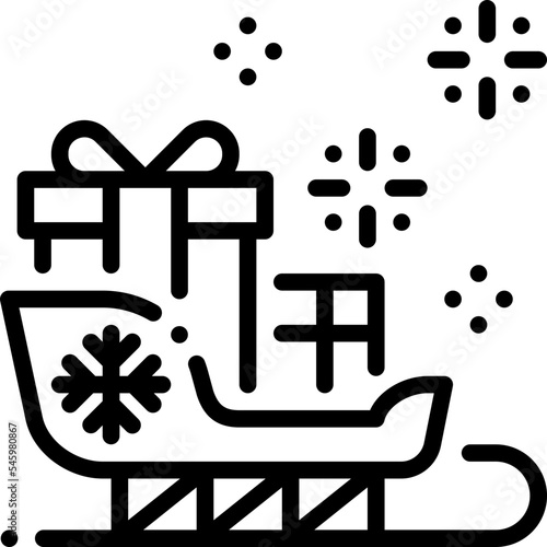 Santa line icon