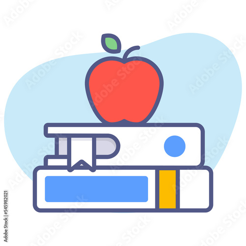 Books, library, education Modern concepts flat design, Premium quality vector illustration concept. Vector symbol.
