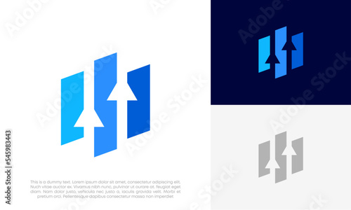 financial growth logo design vector