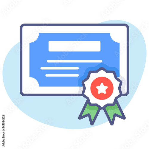 Certificate, diploma, certification Modern concepts flat design, Premium quality vector illustration concept. Vector symbol.