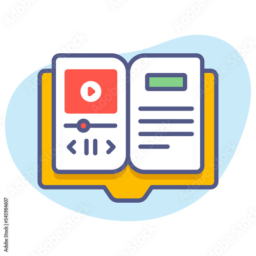 Audio book, video book, audiobook Modern concepts flat design, Premium quality vector illustration concept. Vector symbol.