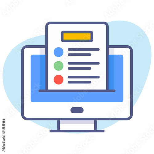 Online test, online education, Modern concepts flat design, Premium quality vector illustration concept. Vector symbol.