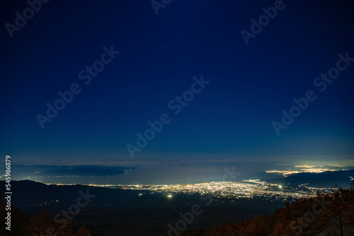 静岡県富士宮市 富士山五合目から見た夜景