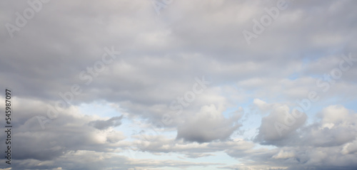 Fototapeta Naklejka Na Ścianę i Meble -  Blue sky with white clouds. Sky background.