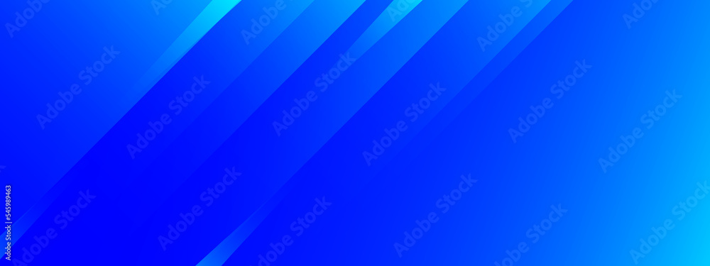 Obraz premium Blue geometric banner background. minimal blue gradient business long banner background. dynamic layer stripes composition design for presentation, banner, header, cover, poster, advertising.