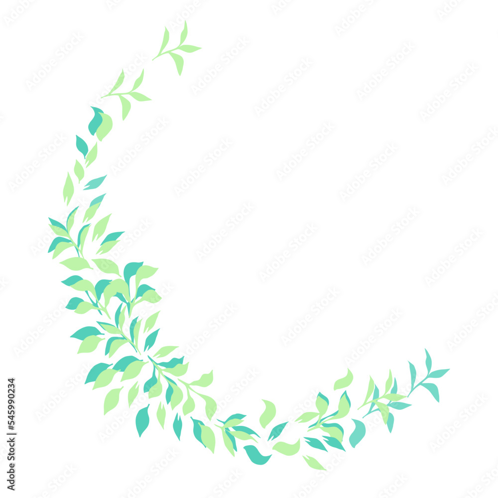 Very sweet floral wreath isolated on white background. Beautiful template for banner, postcard, invitation and etc.