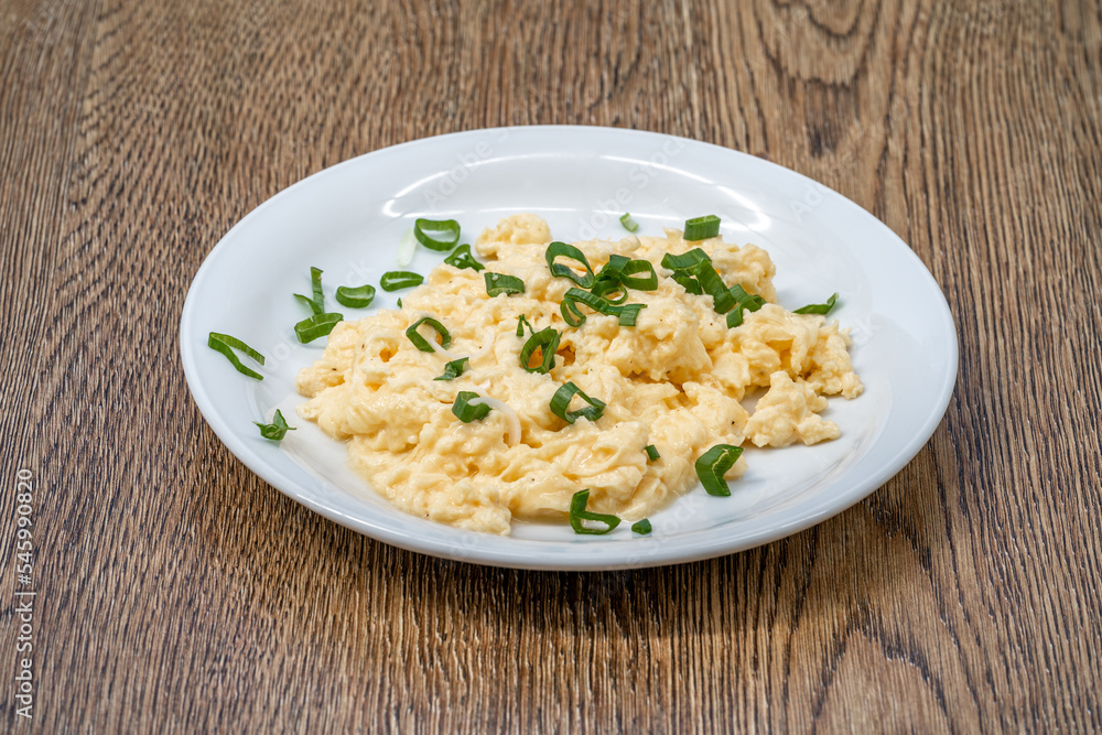 scrambled eggs with fresh green onions scrambled eggs with fresh green onions