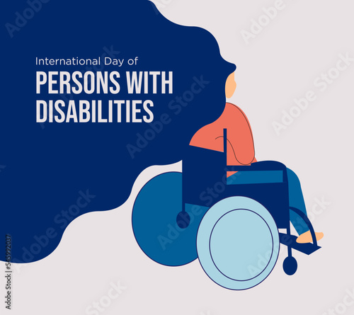 International Day of Persons with Disabilities (IDPD) is celebrated every year on 3 December. to raise awareness of the situation of disabled persons in all aspects of life vector illustration.