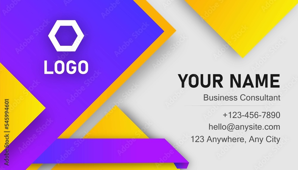 Colorful Business Consultant card with space text Colorful Business Consultant card with space text