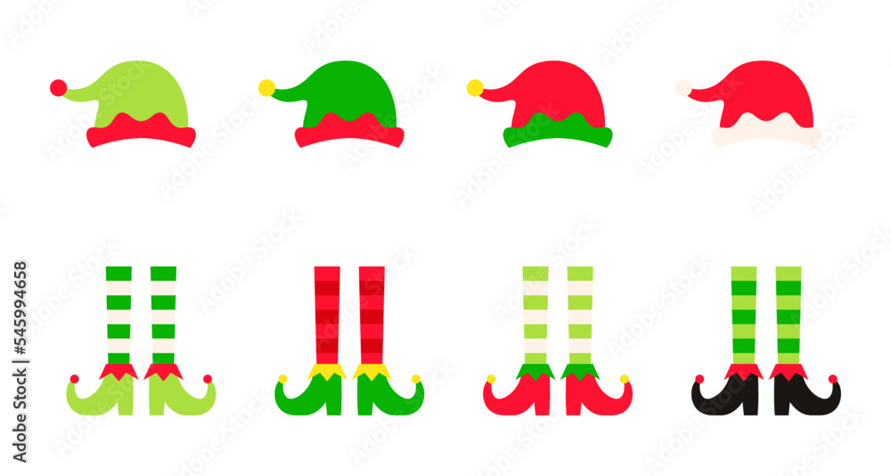 Fototapeta premium Set of Christmas Elf Family