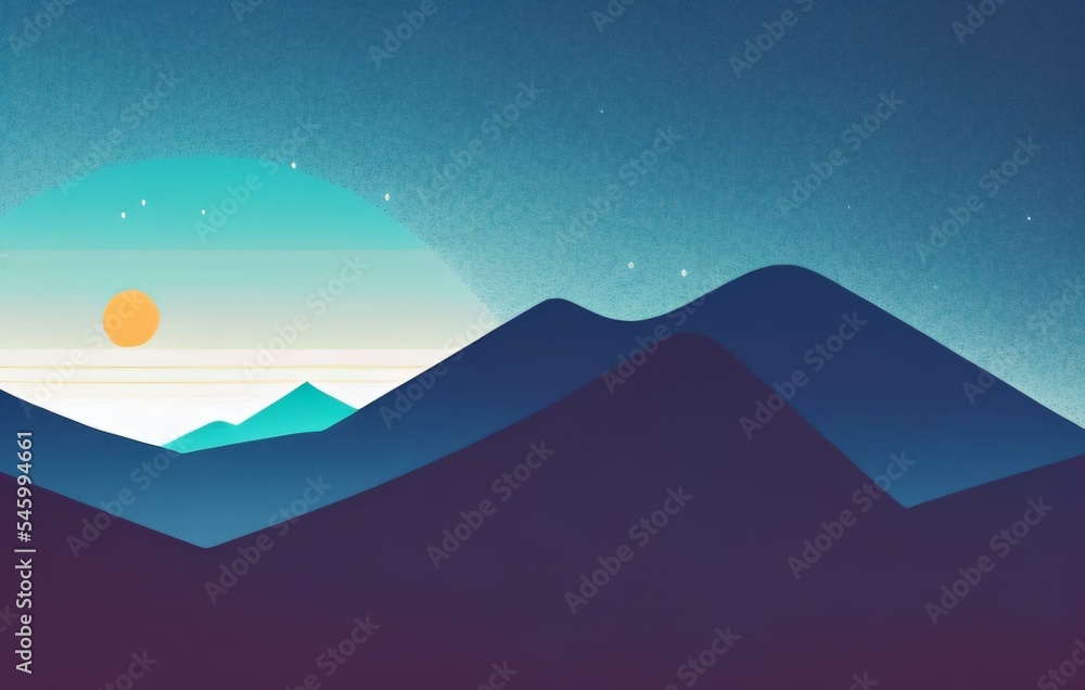silhouette of landscape illustration