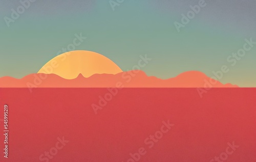 silhouette of landscape illustration