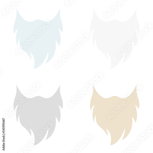 Set of Beard in flat style isolated