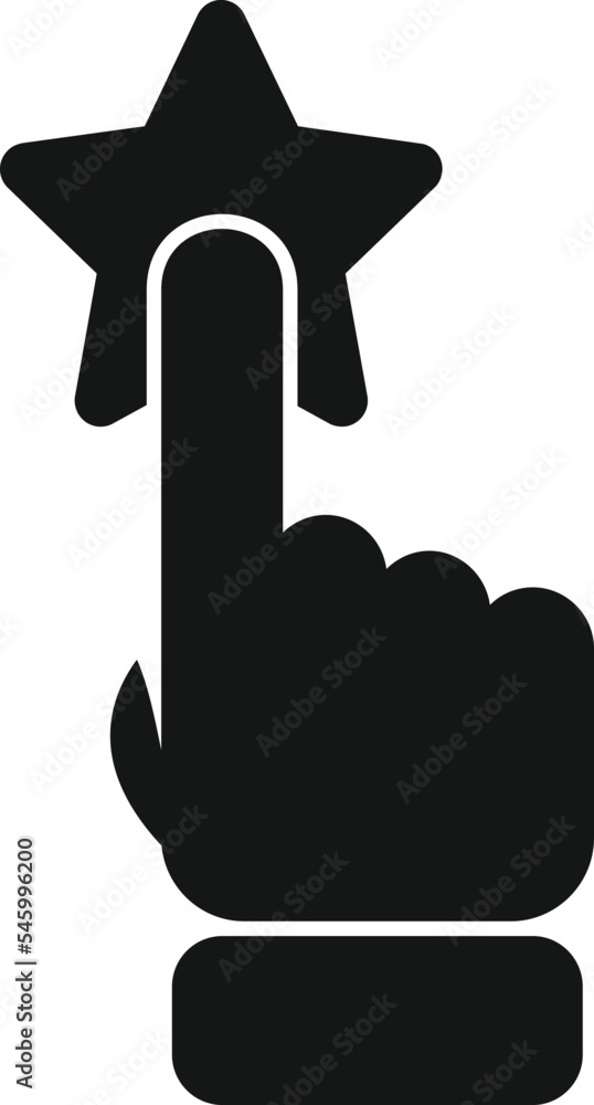 Click star button icon simple vector. Customer review. User support Click star button icon simple vector. Customer review. User support