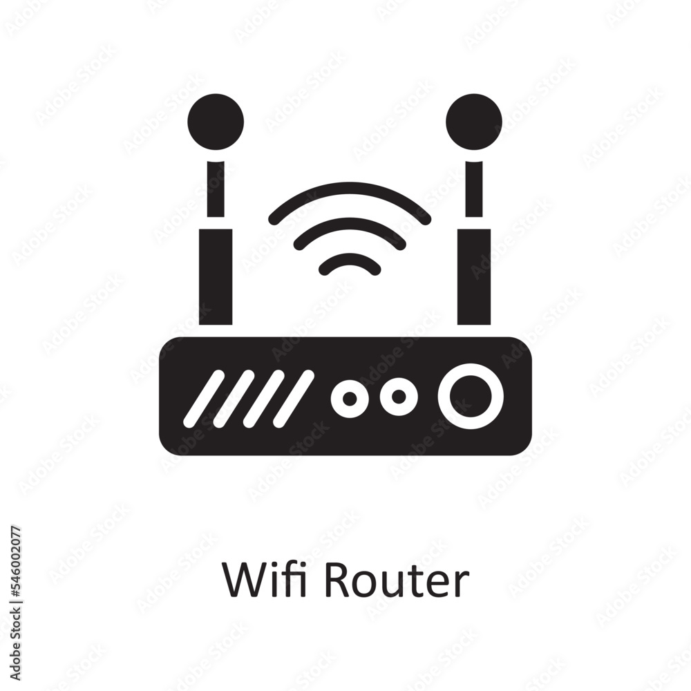 Wifi Router Vector Solid Icon Design illustration. Cloud Computing Symbol on White background EPS 10 File Wifi Router Vector Solid Icon Design illustration. Cloud Computing Symbol on White background EPS 10 File
