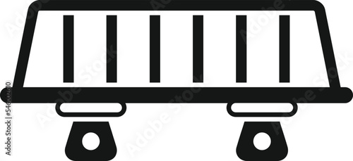 Car roof rack icon simple vector. Box trunk. Travel cargo