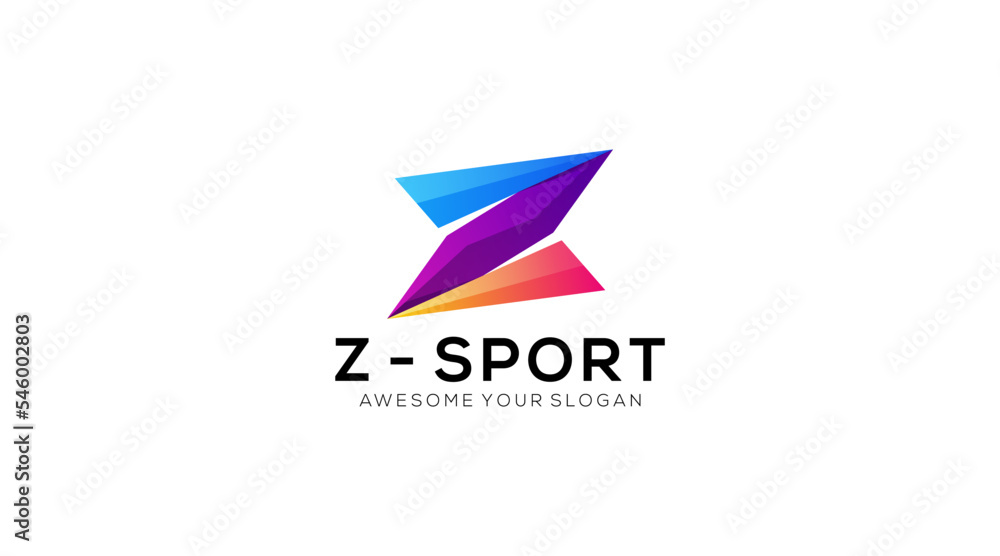 Gradient Letter Z sport logo design vector illustration Gradient Letter Z sport logo design vector illustration