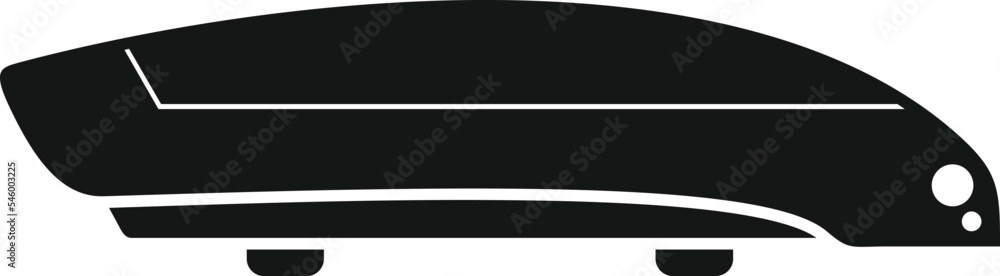 Road roof box icon simple vector. Car trunk. Vacation cargo Road roof box icon simple vector. Car trunk. Vacation cargo