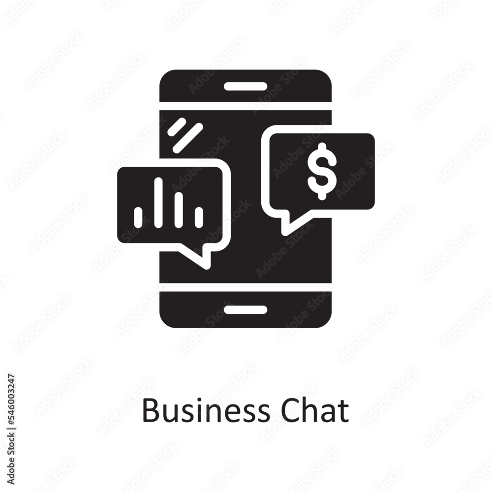 Business Chat Vector Solid Icon Design illustration. Cloud Computing Symbol on White background EPS 10 File Business Chat Vector Solid Icon Design illustration. Cloud Computing Symbol on White background EPS 10 File