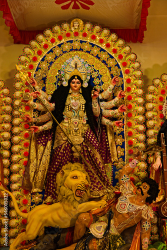 devi durga godess idol in durga puja festival