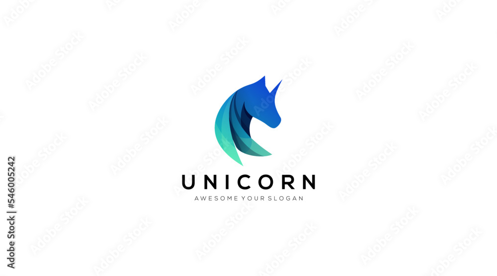 Unicorn logo design vector template illustration
Unicorn logo design vector template illustration
