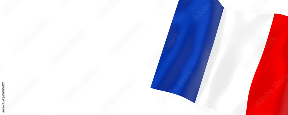 Flaga Francji baner French flag banner - obrazy, fototapety, plakaty 