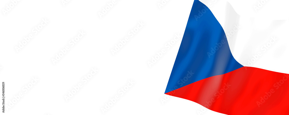 Flaga Czech baner - obrazy, fototapety, plakaty 