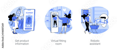 Technologies in retail isolated cartoon vector illustrations se