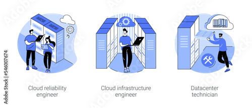 Datacenter isolated cartoon vector illustrations se