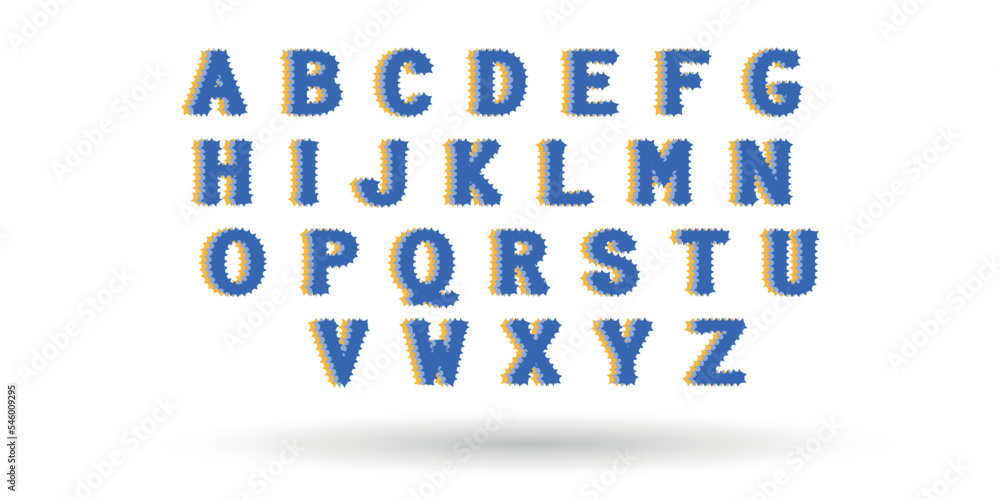 Spiky English Alphabet Set