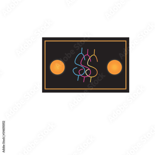 SSS letter money design color vector icon illustration
