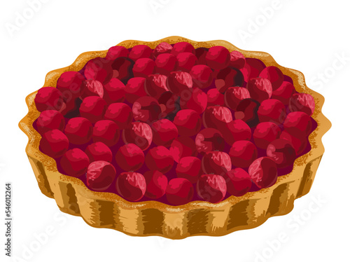 Festive traditional fruit jam pie for Thanksgiving, homemade fresh sweet cake
