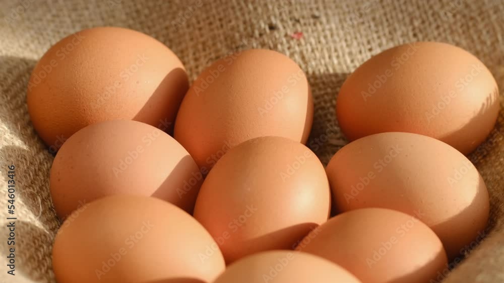 Chicken fresh raw eggs. Chicken egg, rotation shot, Many fresh raw chicken egg 4K Chicken fresh raw eggs. Chicken egg, rotation shot, Many fresh raw chicken egg 4K
